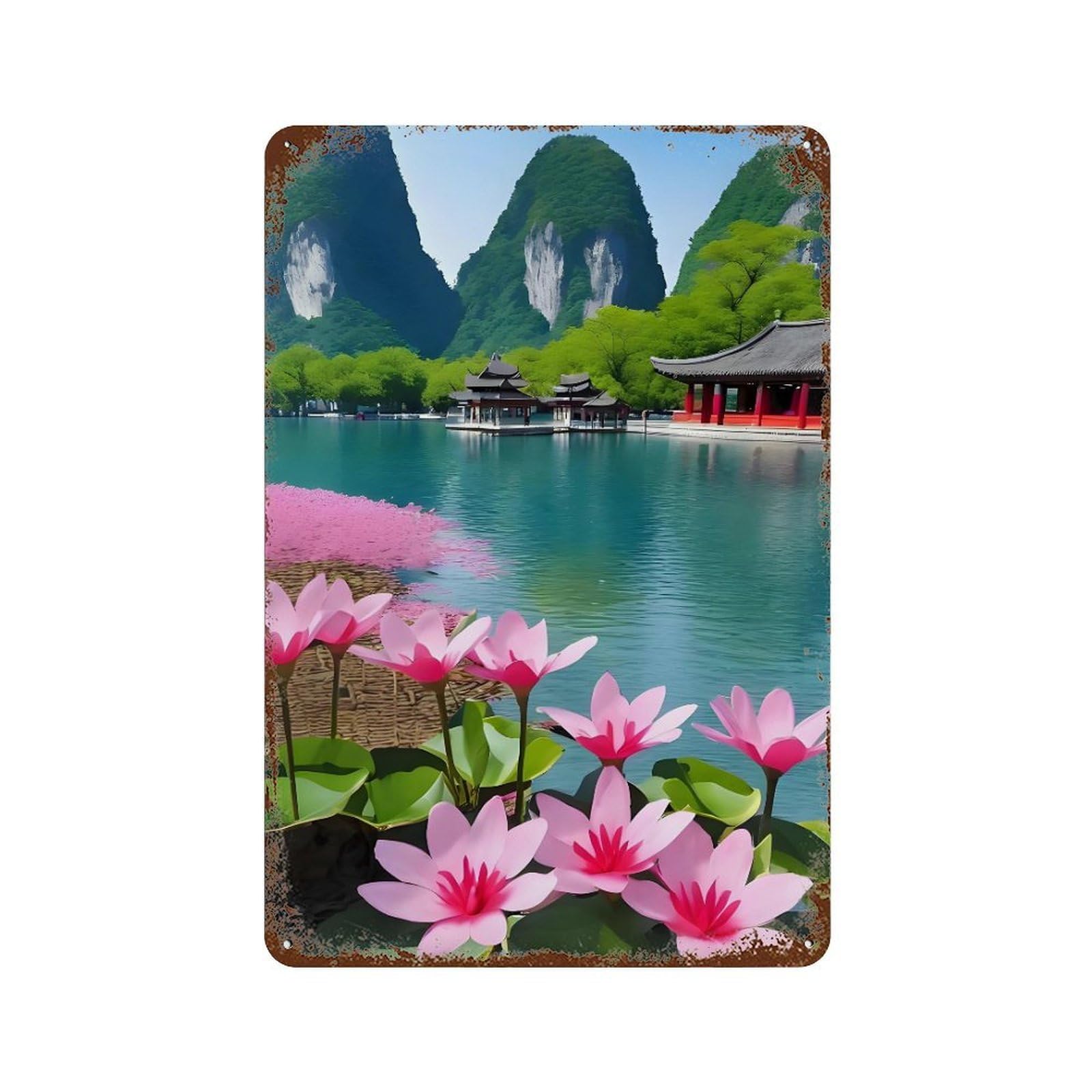 WUJHGRSG Spring Wall Retro Iron Vintage Art Metal Tin Sign Poster Modern Home Cofffee Club Art Bar Shop Decor Style 30x20cm