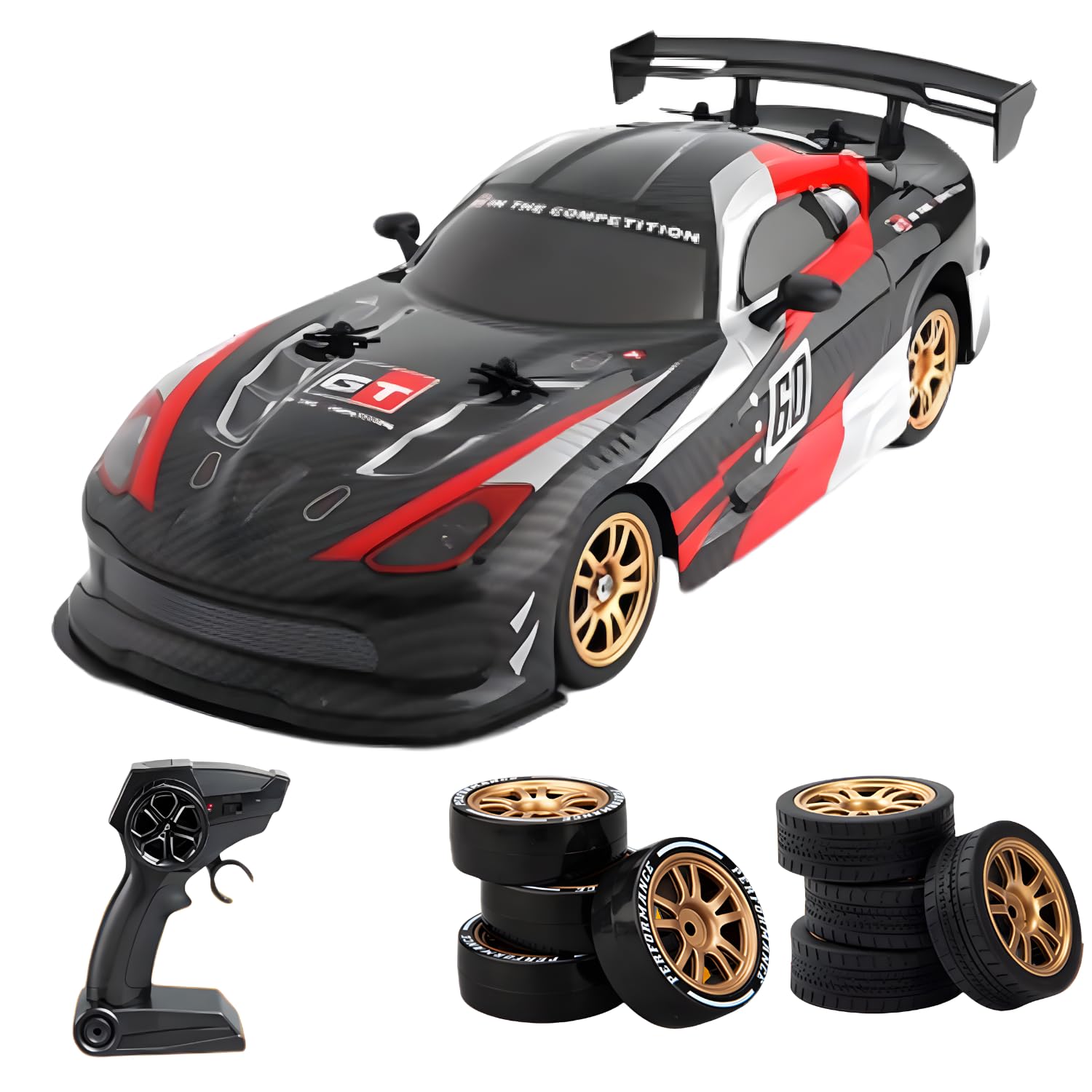 The perseids RC Drift Car, 1/16 Remote Control Car High Speed RC Race Cars for Adults 4WD 20KM/H 2.4G Offroad RTR Speed Control Drifting Vehicles with Drifting Racing Tires