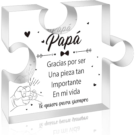Yopyame Spanish Dad Birthday Gifts - Regalos para Papá Puzzle Acrylic Plaque...