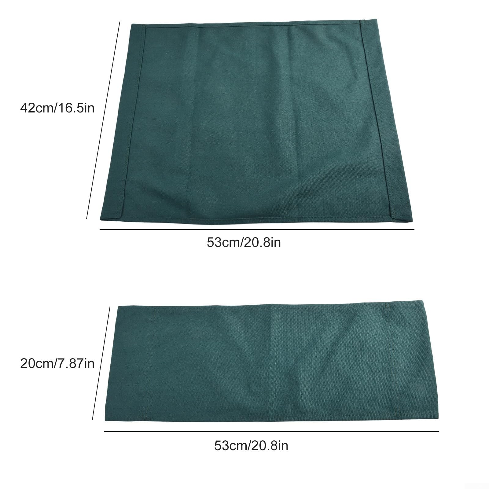 Coprisedia Per Sedia Da Regista - In Tela Verde Scuro, 2 Pezzi | Kit Di Ricambio Per Sedie Pieghevoli - Foto 3