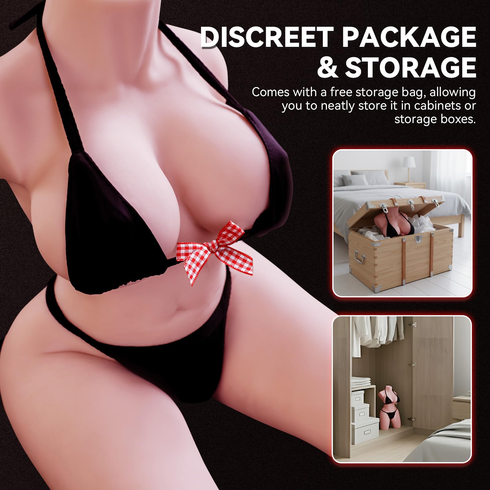 Baquick 10lb Male Sex Toys for Men Realistic Sex Doll Tight Dual Channel Vagina & Anal High Durability TPR Softness Material Men Masturbation Mini Sex Dolls: Medium