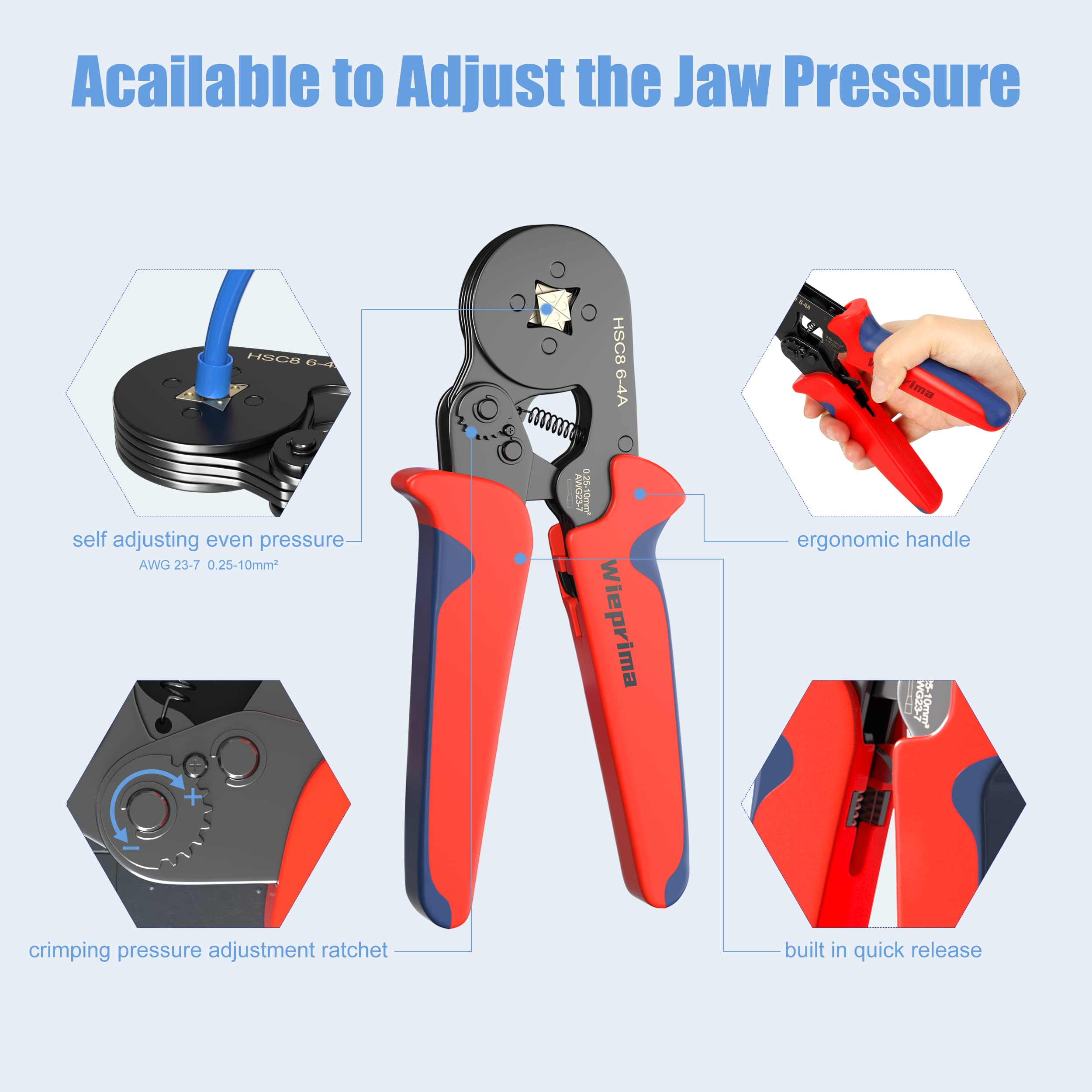 Wire Crimper Tool Kit Ferrules Wire Crimping Tool Kit 1200PCS Brass