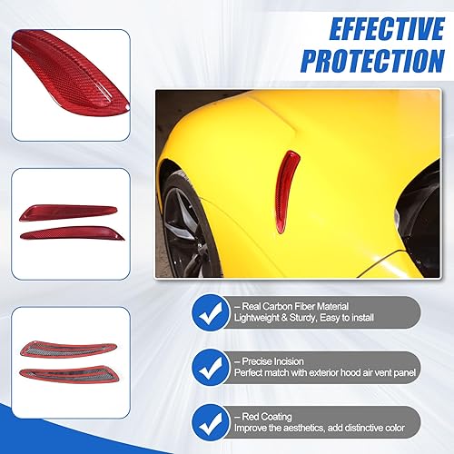 Miniatura 11 de Cubierta de fibra de carbono real para cubierta de ventilación de aire para Toyota Supra GR A90 A91 MK5 2019-2025, calcomanía de moldeo de Negro