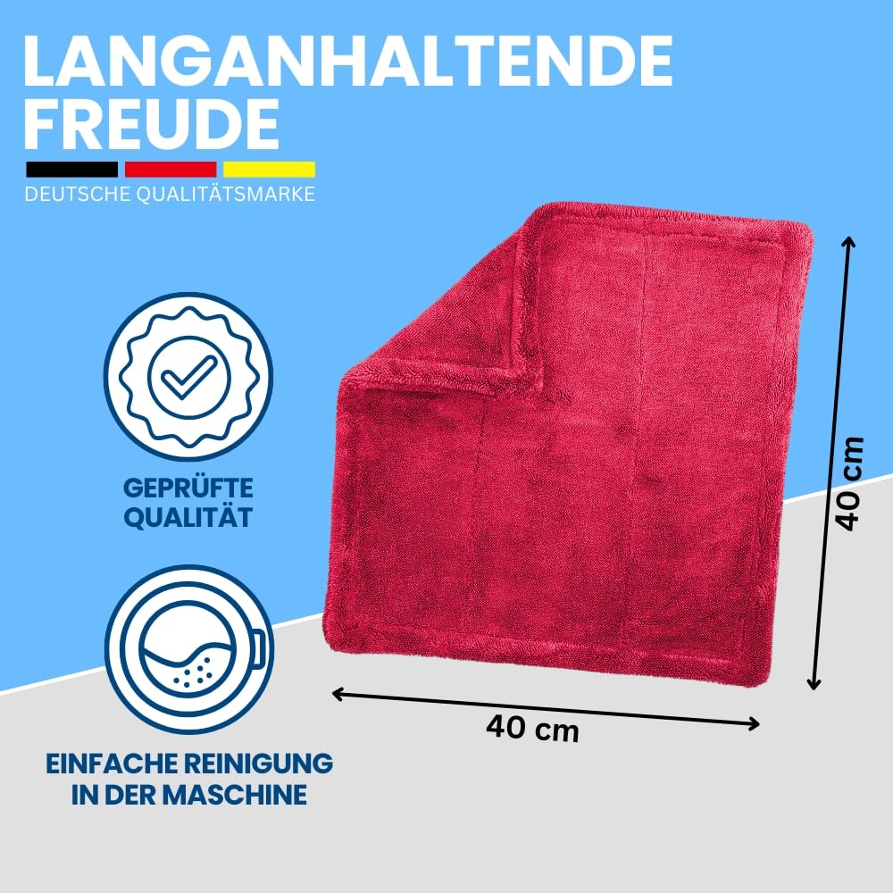 IVALITY Auto Trockentuch Mittel 40x60cm - 1400 GSM Mikrofasertuch Saugstark