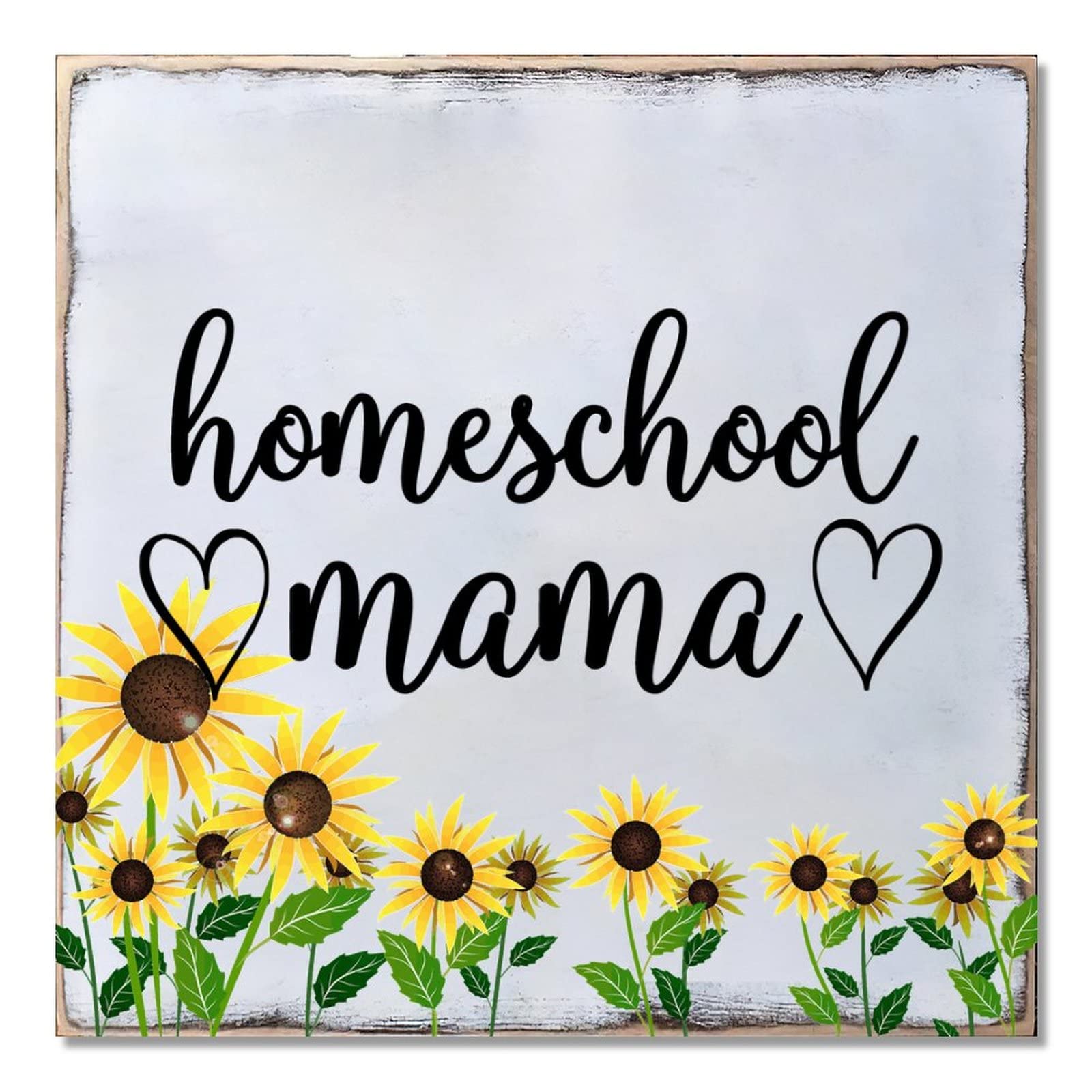 Plaque en bois avec tournesol citation suspendre décoration murale maison rustique