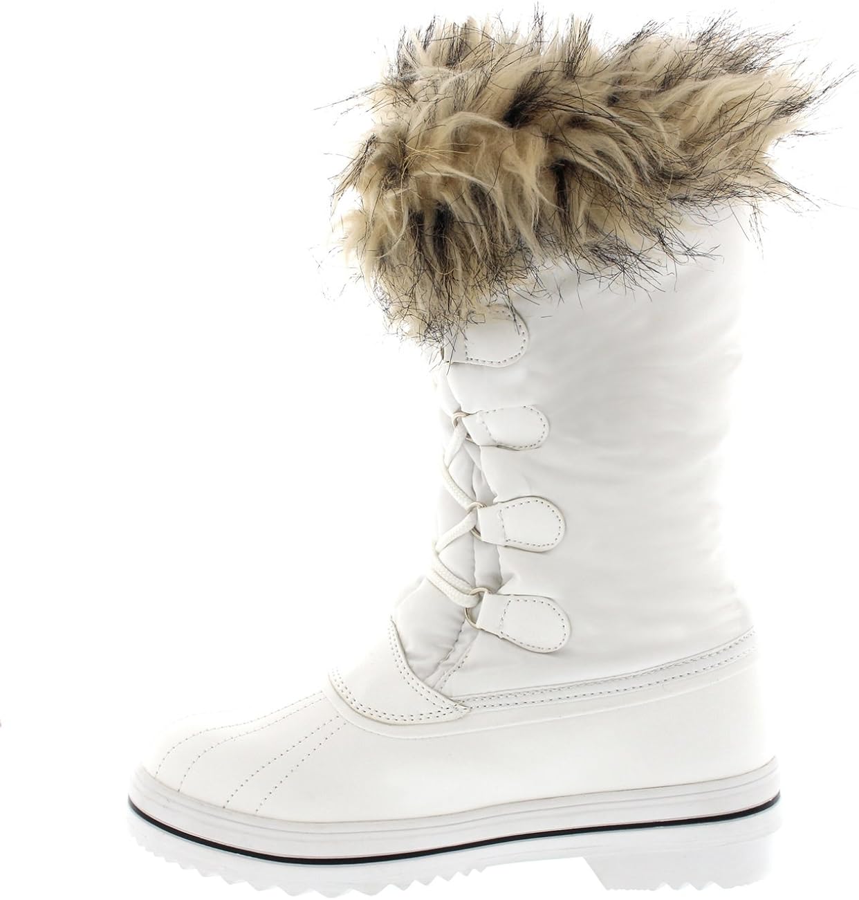 POLAR Womens Nylon Warm Duck Rain Snow Outdoor Tall Winter Rain Boots
