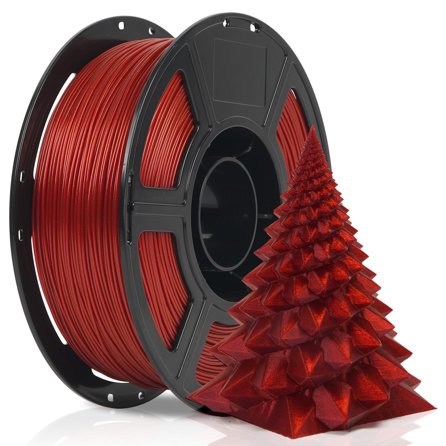 FLASHFORGE Xmas Series Rapid PLA Filament Aurora Red, High Flow Speedy 3D Printer Filament Max 500mm/s High-Speed Printing, Radiated Unparalleled