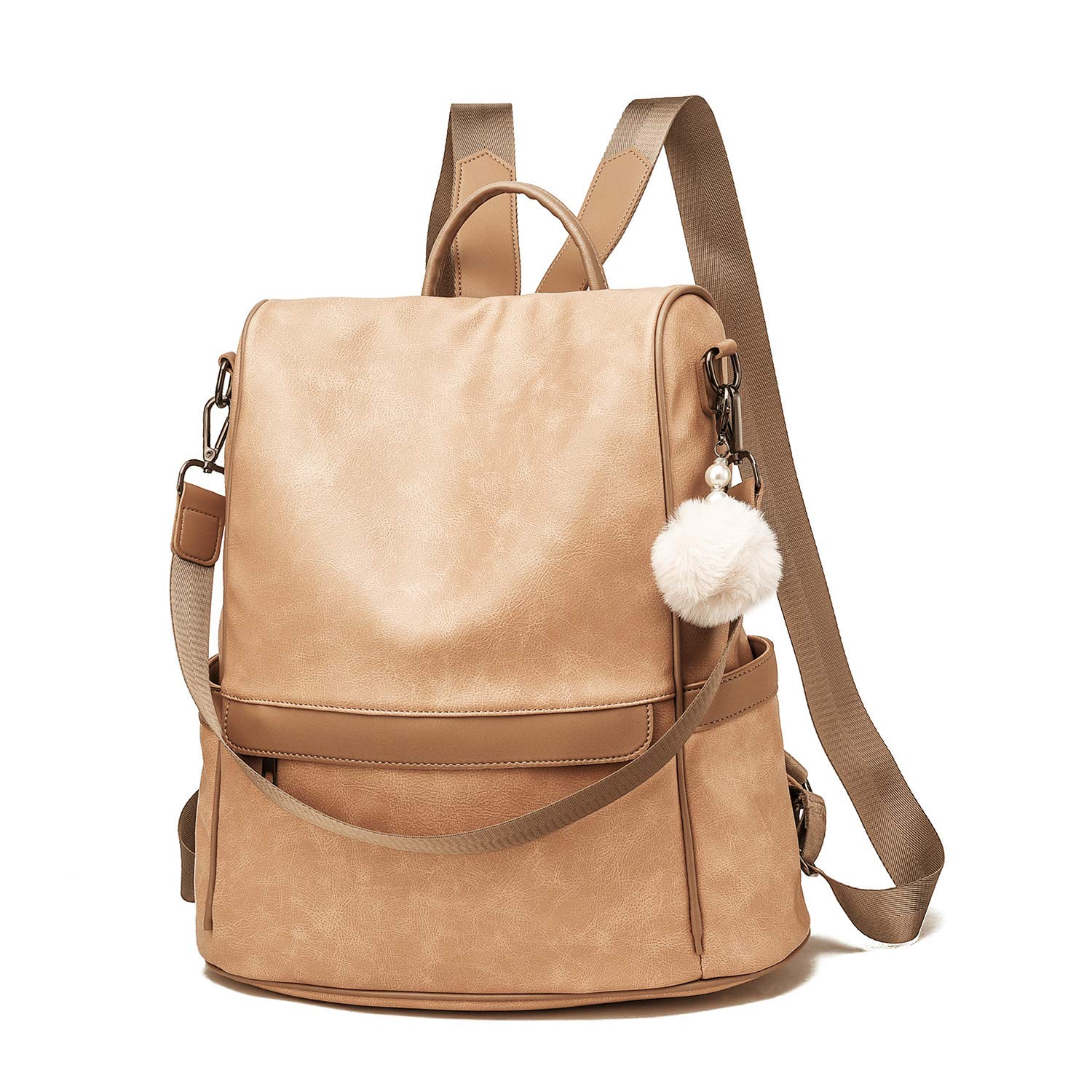 CHERUTY Women Backpack Purse PU Leather Anti-theft Casual Shoulder Bag Fashion Ladies Satchel Bags