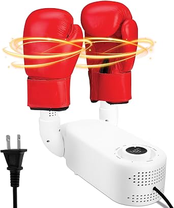 Boxing Glove Dryer, Boot Shoe Dryer, Boxing Glove Drying Rack, Foldable Boot Warmers with Intelligent Thermostat, 90 Adjustable and Timer for Shoes Gloves Hats
