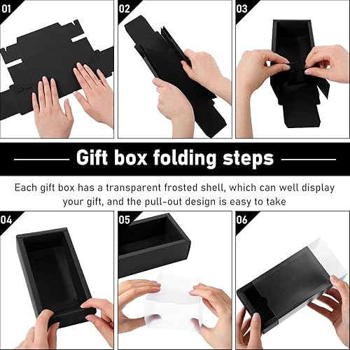 Miniatura 4 de Roowest Paquete de 50 juegos de cajas de regalo caseras de papel kraft con etiquetas en blanco y cuerda de yute (101 artículos) para joyería,