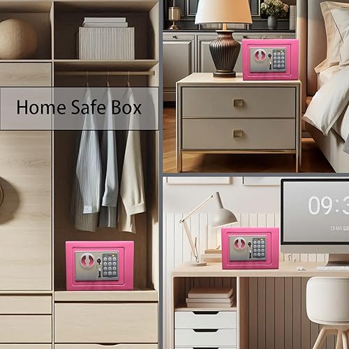 Miniatura 5 de Caja de seguridad digital electrónica con teclado de bloqueo de lujo, para el hogar, oficina, hotel, negocio, joyería, armas, efectivo,