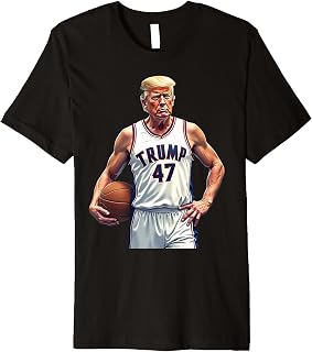 Funny Trump 47 Basketball Player Team Trump Premium T-Shirt