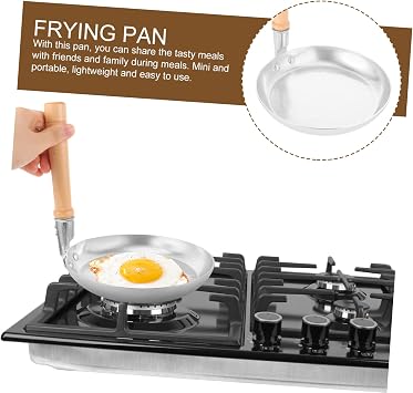 PRETYZOOM Egg Frying Pan Japanese Cooking Pots Pans Nonstick Handle Quick Cooking