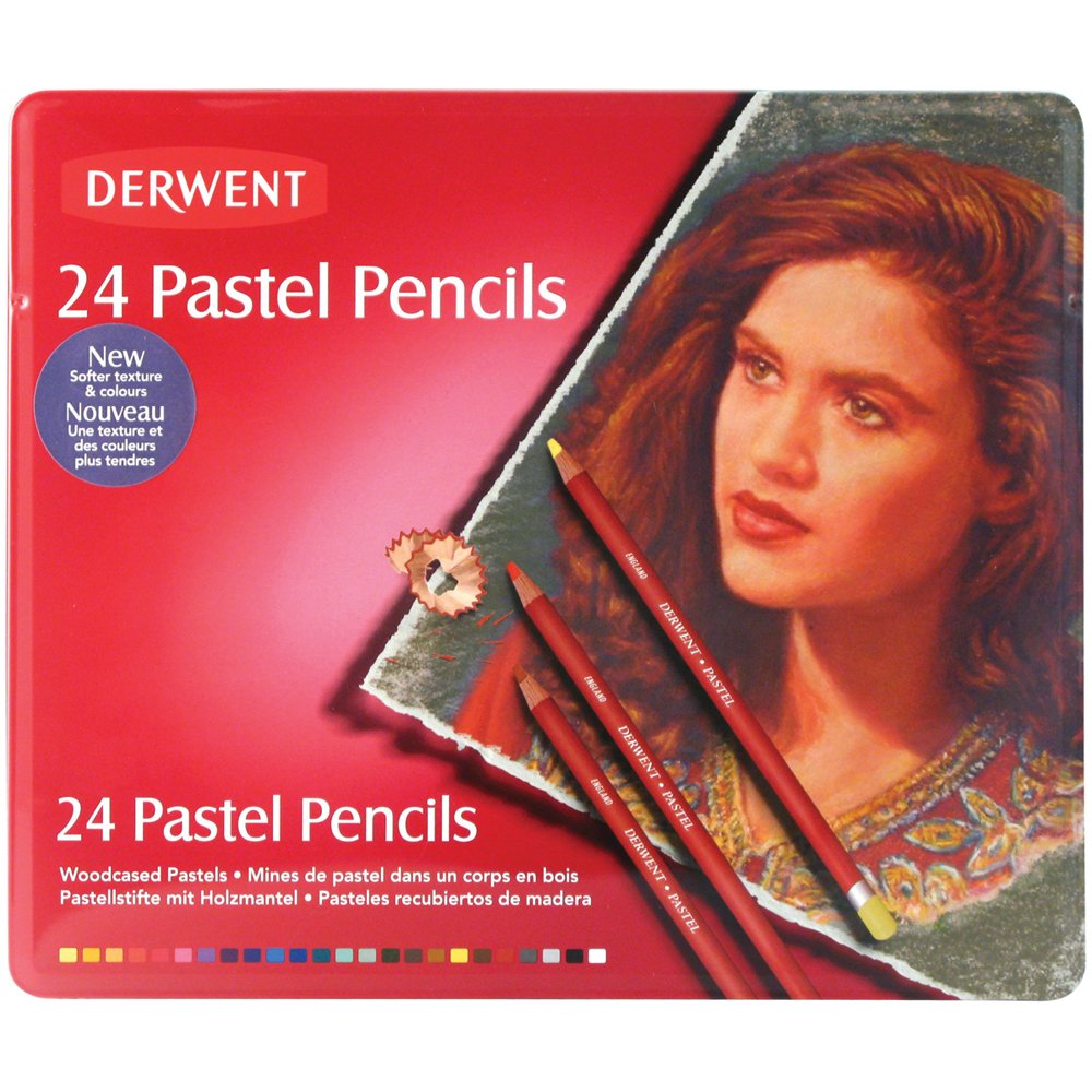 Derwent Pastel Crayon Étain, 24-Pack