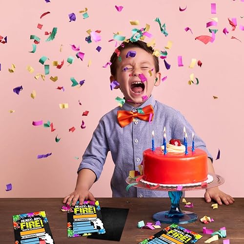 Miniatura 4 de Invitaciones para fiestas de cumpleaños de paintball, invitaciones de fiesta de paintball, decoraciones de fiesta de adolescentes, recuerdos para