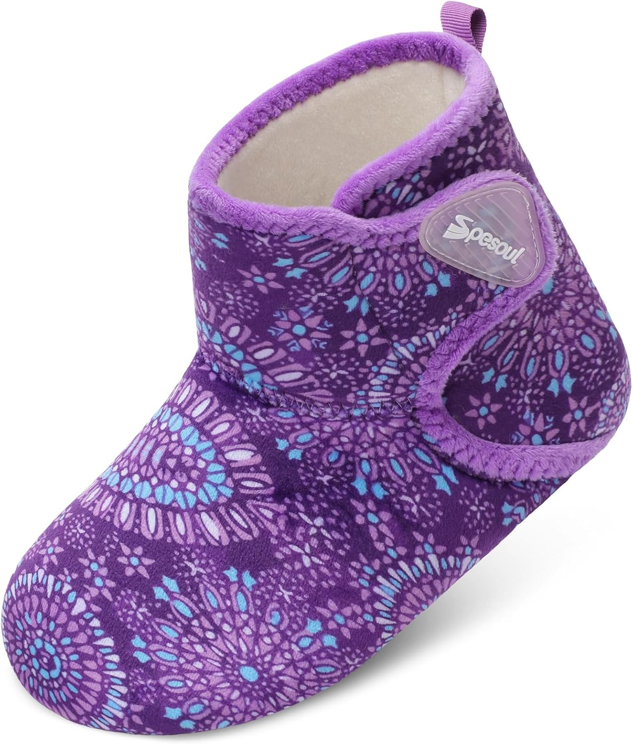 Spesoul Womens Mens Slipper Boots Fuzzy House Slippers Non Slip Slipper Socks Adjustable Bootie Slippers for Indoor and Outdoor