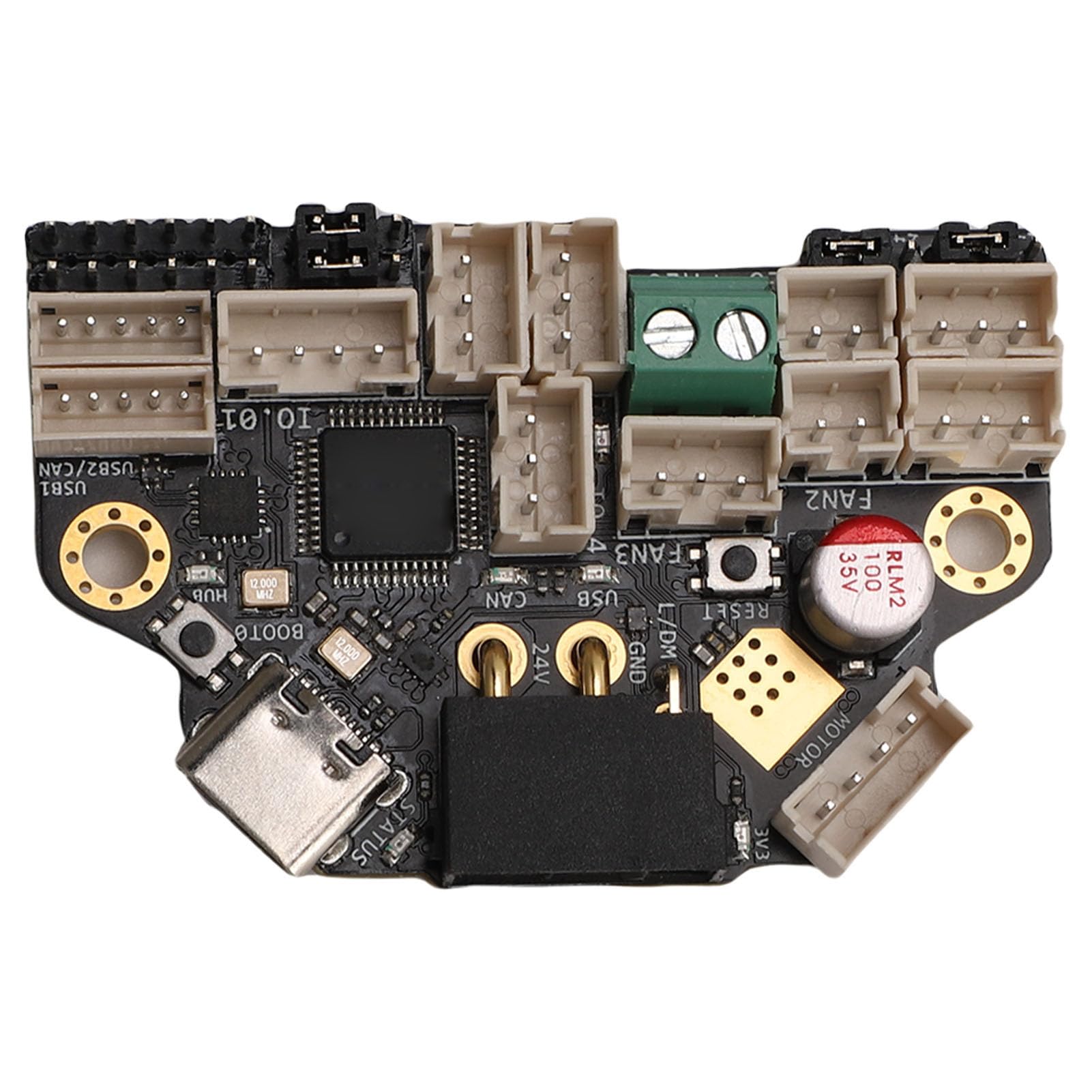 FTVOGUE Placa Adaptadora de Bus CAN Placa de Control PCB con STM32G0B1T3 TMC2209 2 Más 1 Puertos USB 4 Salidas de Ventilador Soporte de LED RGB para Actualizaciones de Motor de Extremo Caliente de