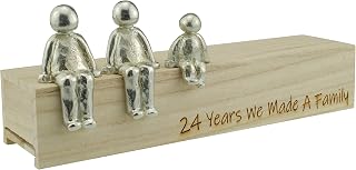 24th Anniversary Idea - 24 Years We Made A Family Metal Ornament - Choose Your Family Combination (1 Child)