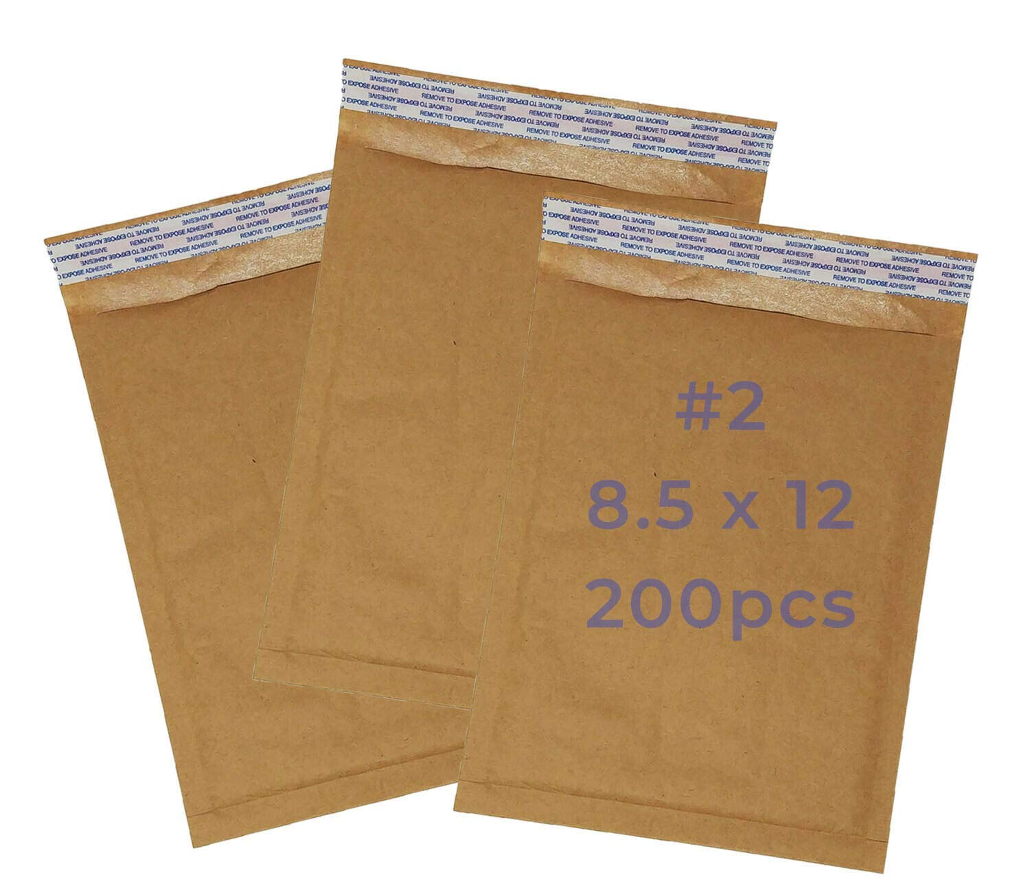 #2 8.5x12 Brown Padded Mailers Kraft Bubble Envelopes Shipping Mailers Envelopes Made in USA Quality Mailers 200 pcs | USABubbleMailers