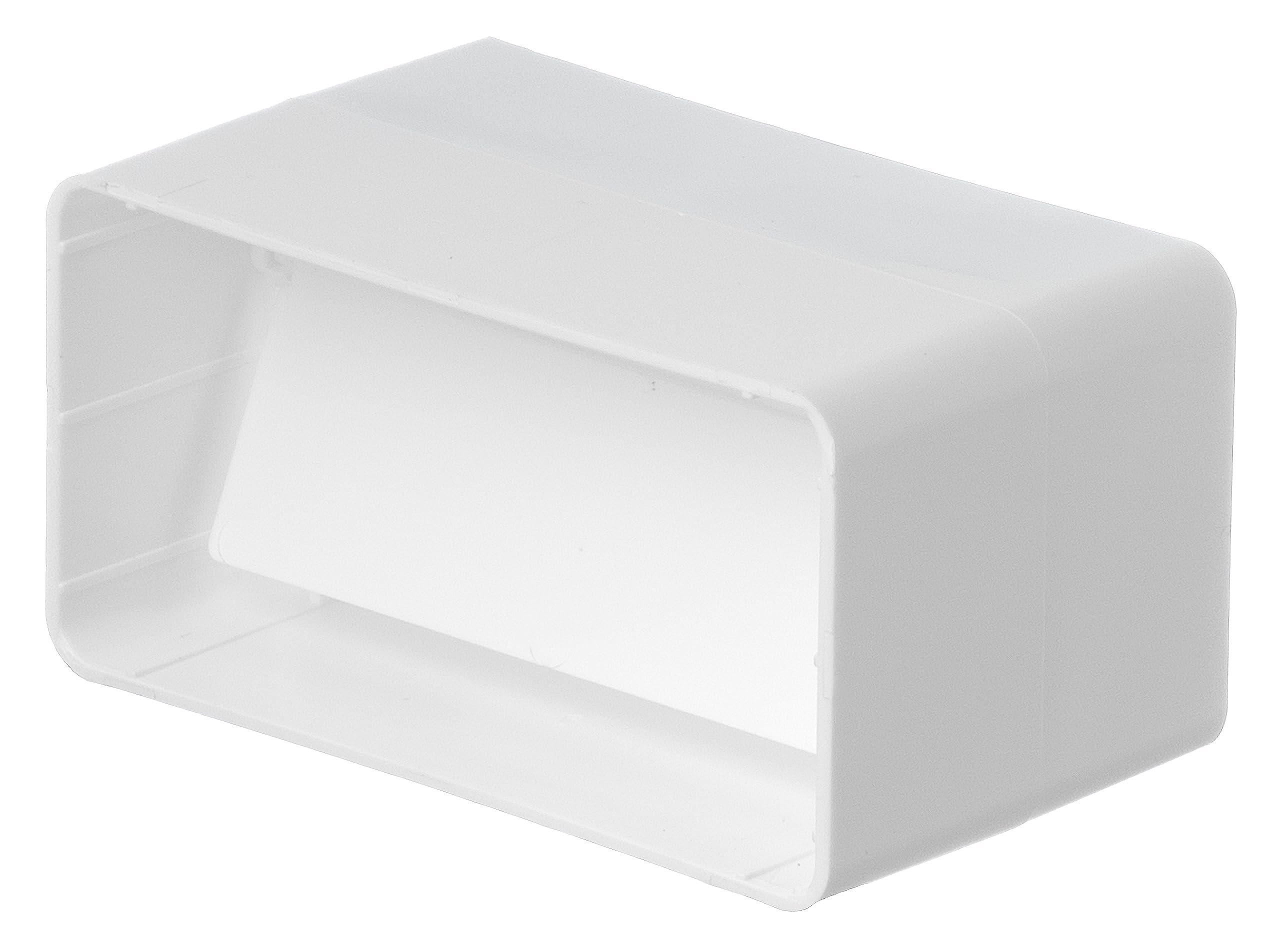 Steinberg14 Biały 220x55mm Łącznik kanalowy z zaworem zwrotnym, Płaski łącznik kanałowy z zaworem zwrotnym