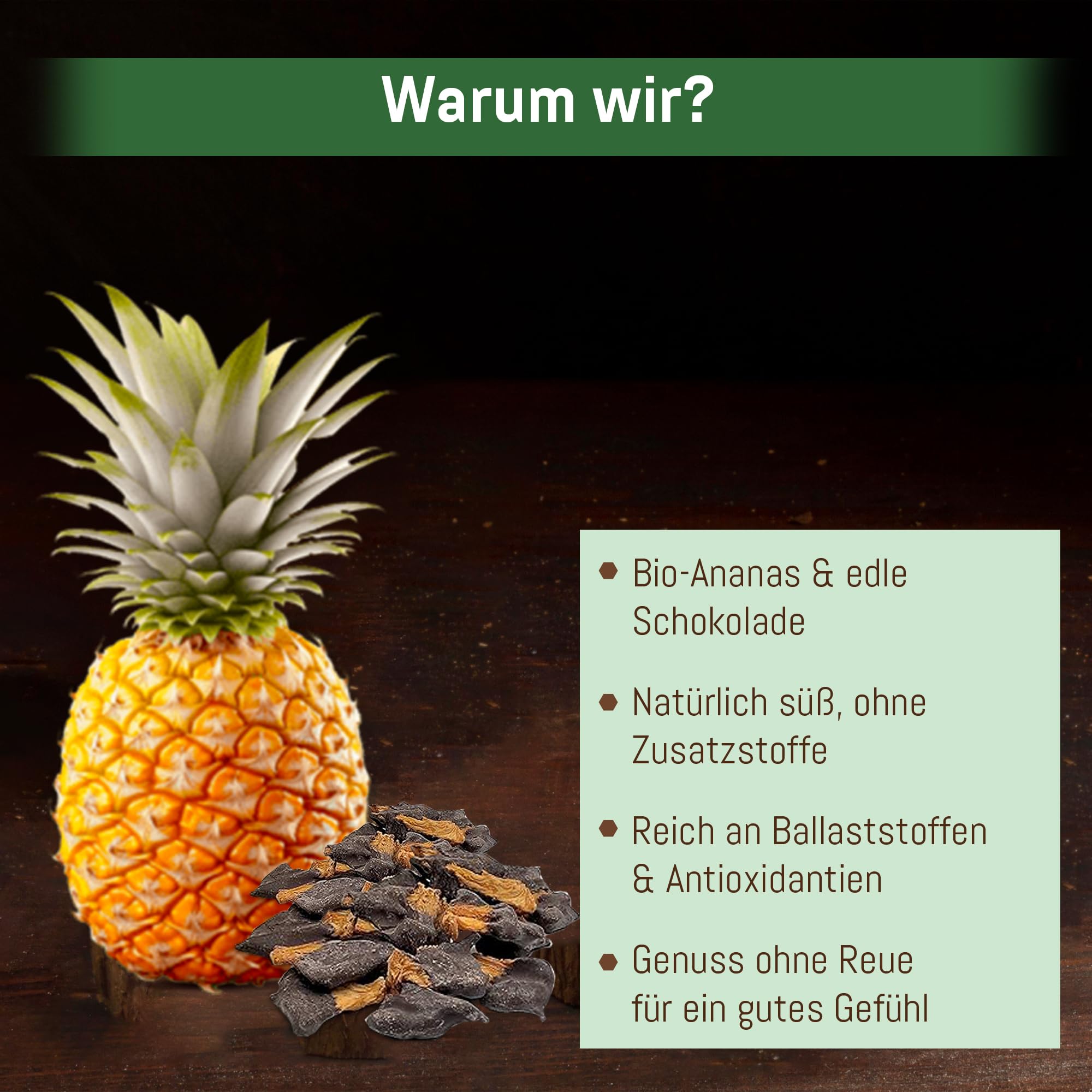 Frutas de chocolate de piña - Bio - AcanChia (400 gramos)