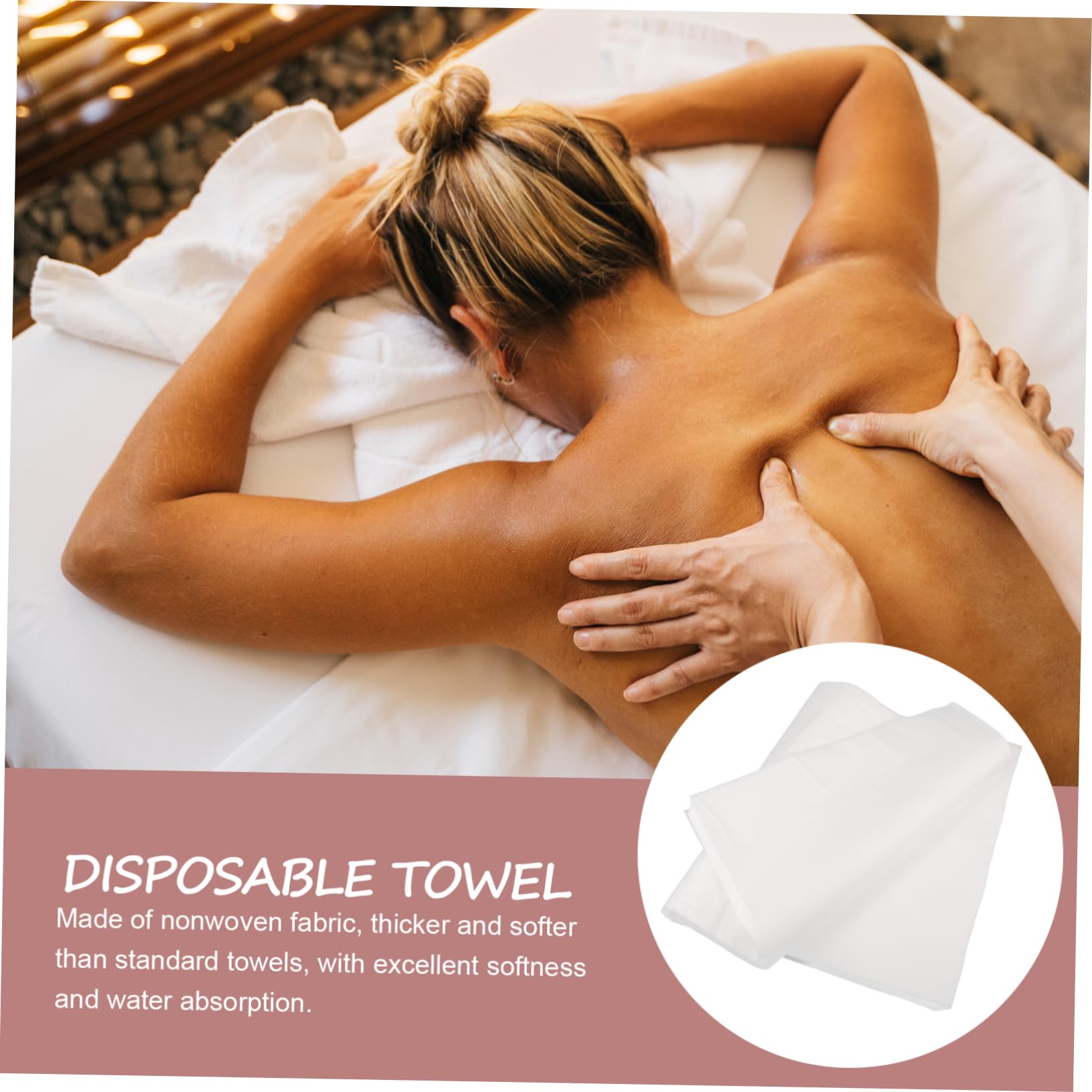 NOLITOY High Absorbency Foot Bath Mat 100pcs Disposable Spa Towel Pad Waterproof Oil-Proof for Hotel Salon Spa