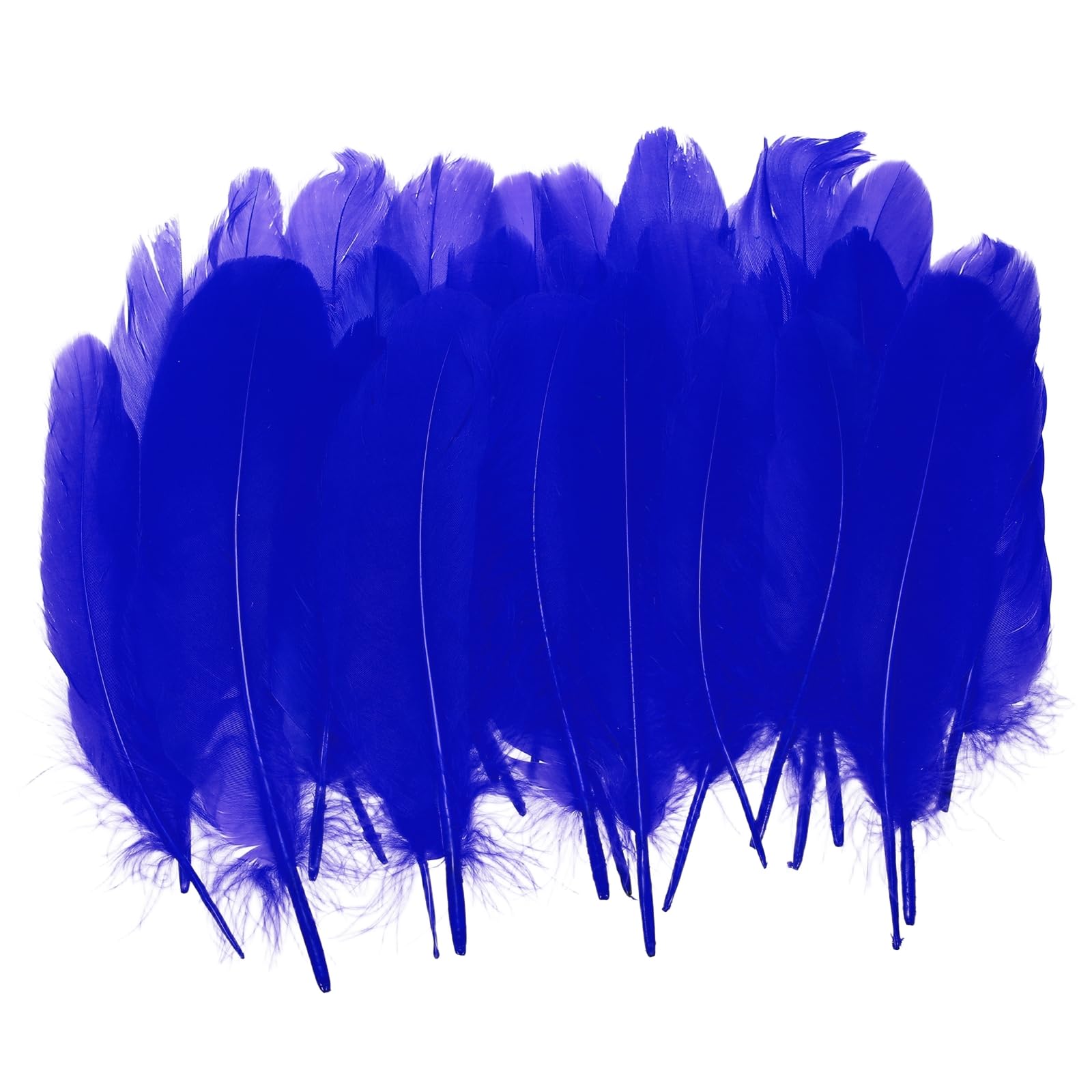 PATIKIL 4-7" Natural Goose Feathers Bulk for Crafts, 200 Pack Long Assorted Colors Feathers Decor for DIY Dream Catchers, Hats, Garland, Vase Supplies Adults Crafting, Sapphire Blue
