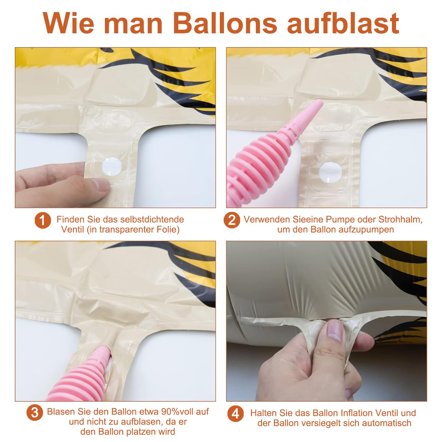 Folienballon Waldtiere – Waschbär, Ca. 60 Cm, Für Luft Oder Helium