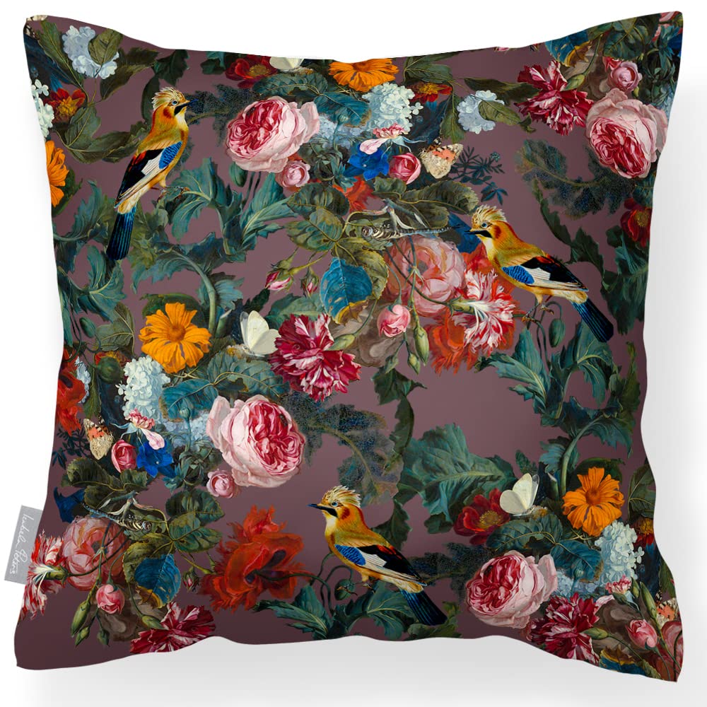 Izabela Peters Italian Grape Outdoor Cushions Waterproof, 43 Cm, Birds In Paradise - Garden Furniture Cushions