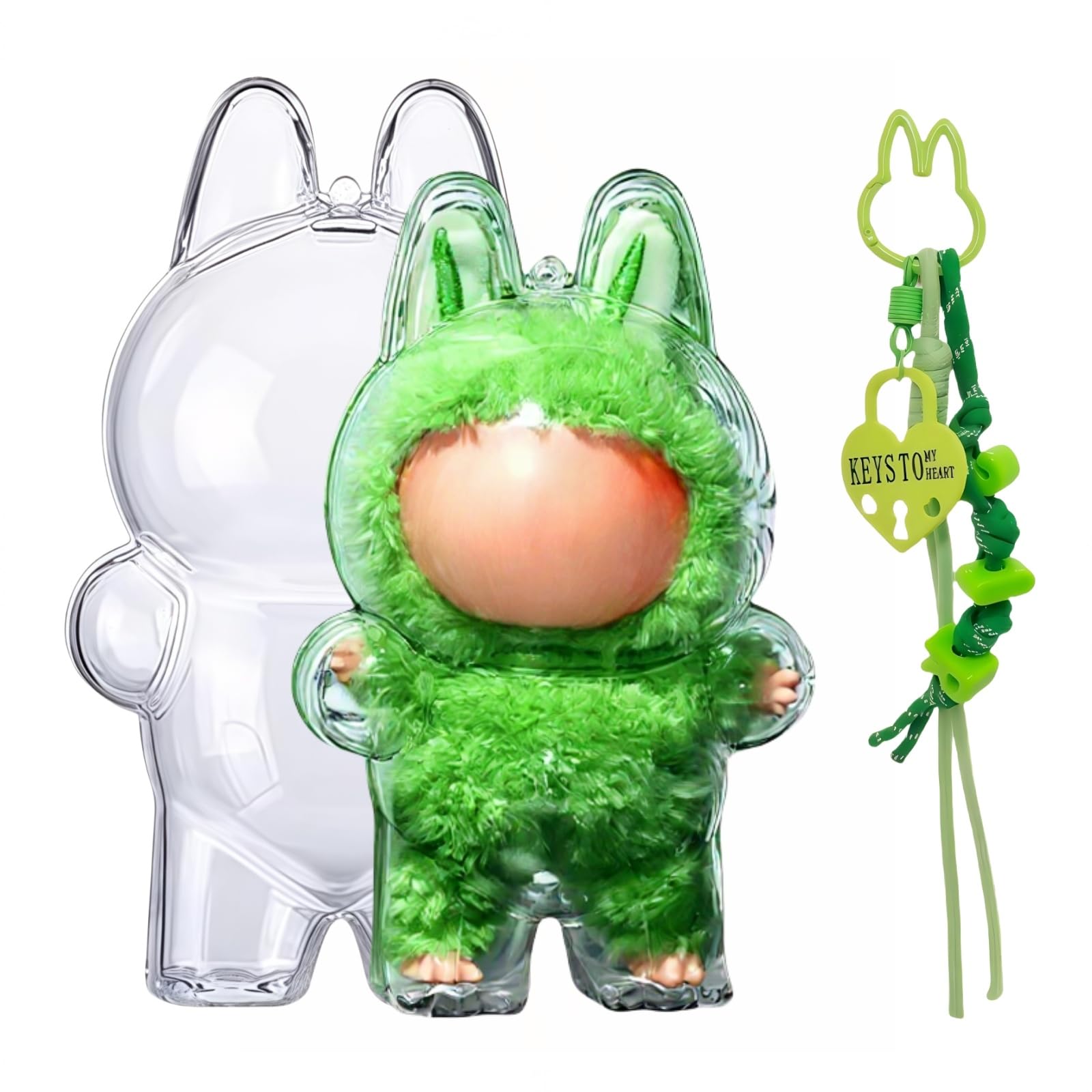 Amazon.co.jp: 多彩な色 LABUBU 専用 ケース 対応 (立つ姿) クリア