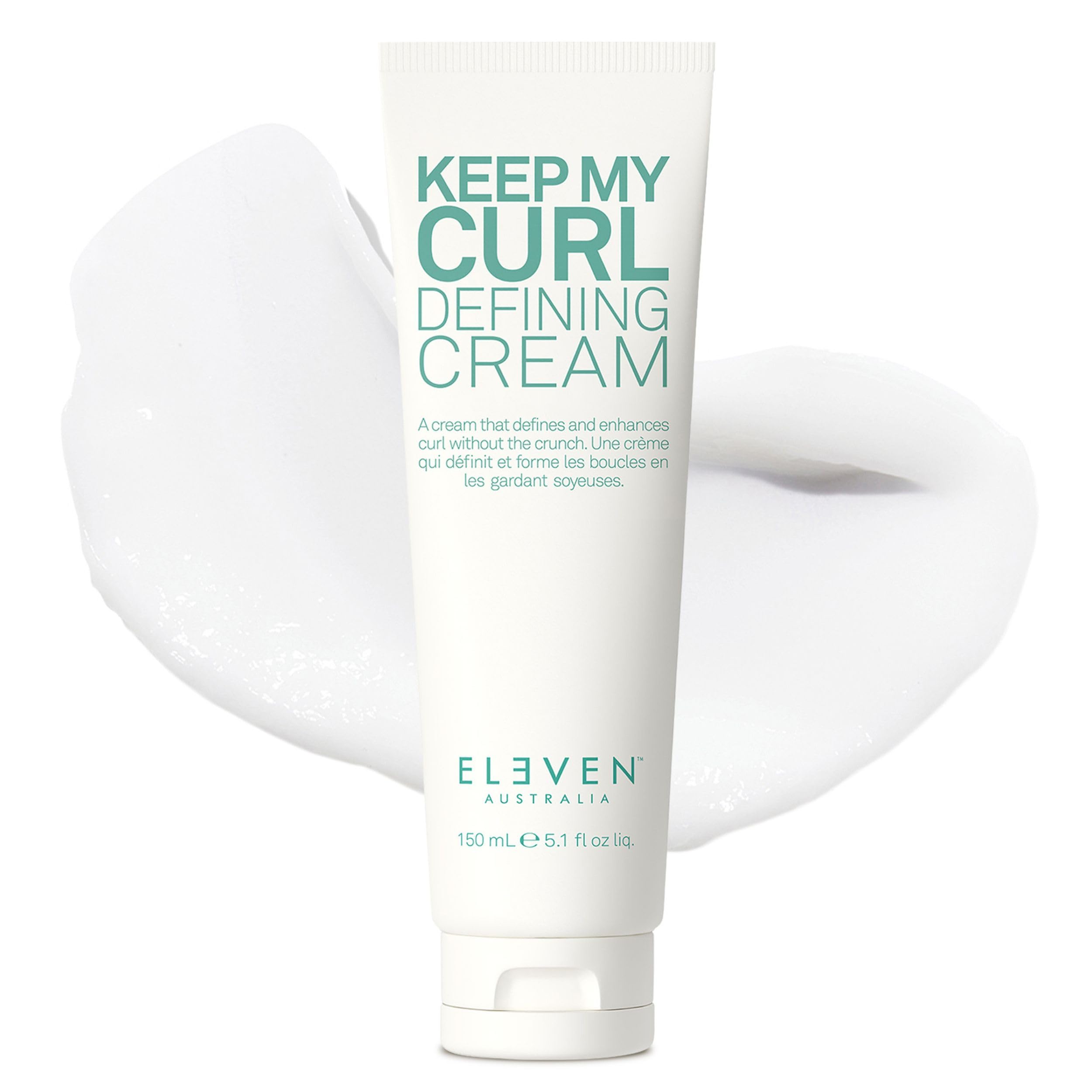 ELEVEN Australia Keep My Curl Defining Cream – Crème de Définition Anti-Frisottis pour Cheveux Bouclés et Ondulés – Au Quinoa et Thé Vert – Végan – 150ml
