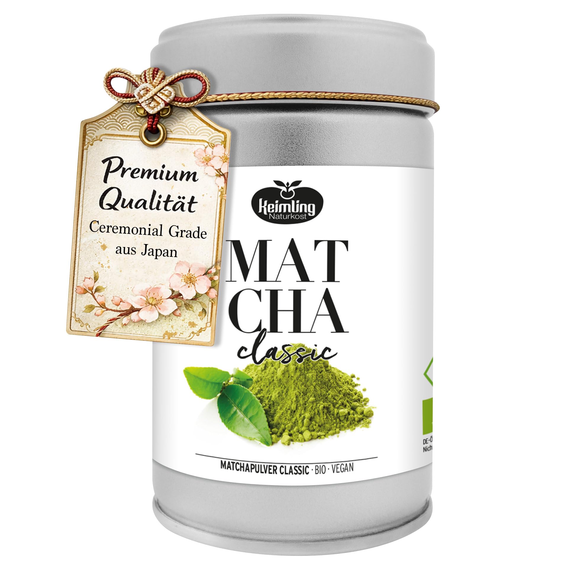 Matcha Ceremonial Grade | Premium Bio Matcha Pulver aus Japan, 80 g | Premium Grüntee, 100% rein & natürlich, ideal für Tee, Latte & Smoothies