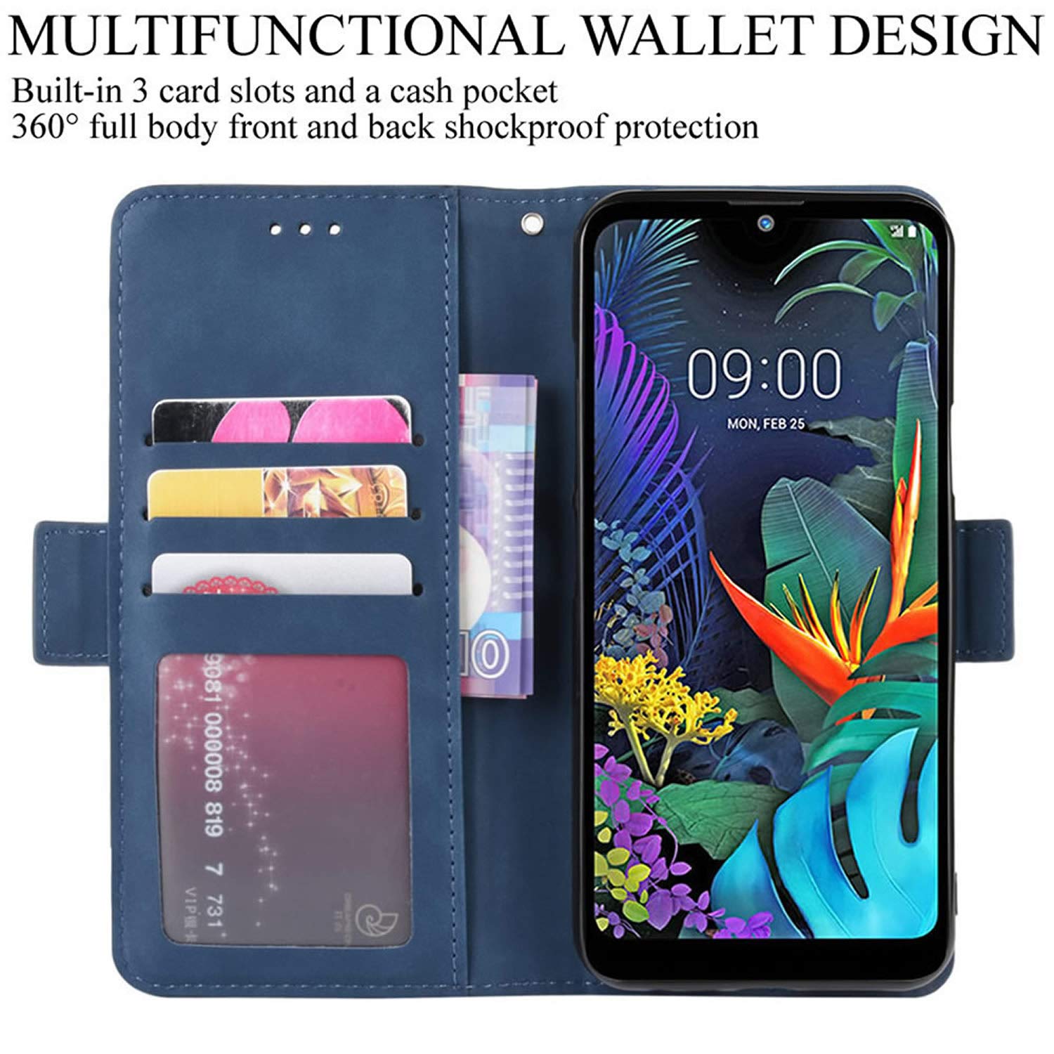 HualuBro Retro Leder-Hülle Für LG K50S – Klappcase Mit Kartenfächern & Magnetverschluss