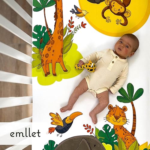 Miniatura 2 de EMLLET - Sábana para cuna, tela de algodón transpirable y segura con certificación Oeko-TEX, ideal para fondos de fotos, se adapta a todos los