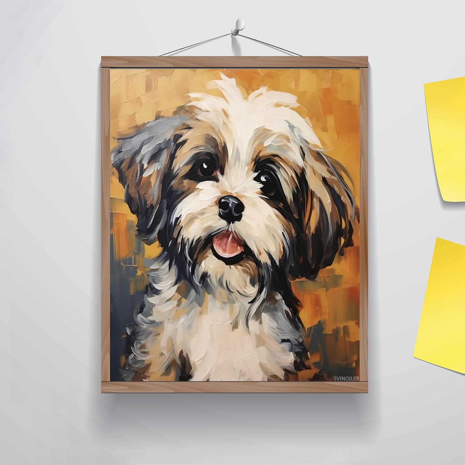 SVINOILER Paint by Numbers for Beginner, Cute Animal Shih Tzu Pet Dog, DIY Acrylic Painting Kits Hobbies for Adult Crafts Women on Canvas Oil, 40x50cm image 3