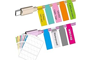 Easy Cable Management System: 18 Sheets of Waterproof, Printable Cable Labels