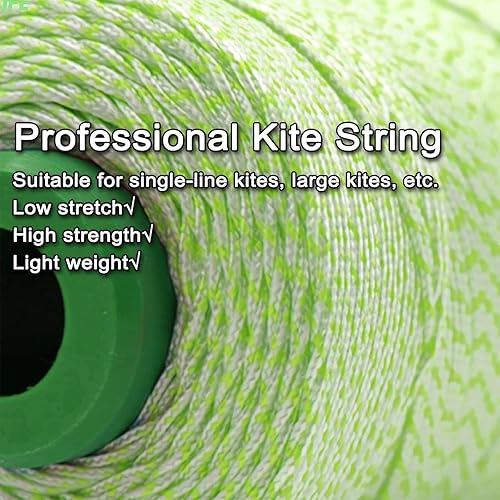 Miniatura 3 de 9KM DWLIFE Cuerda trenzada de cometa Dacron de 200 libras, 1000 pies, poliéster yoyo, cuerda resistente para exteriores