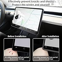 Vista 4 de 3 piezas de accesorios para consola central para Tesla Model Y 2021-2024 y Model 3 2021-2023, inserto para portavasos, protector de borde