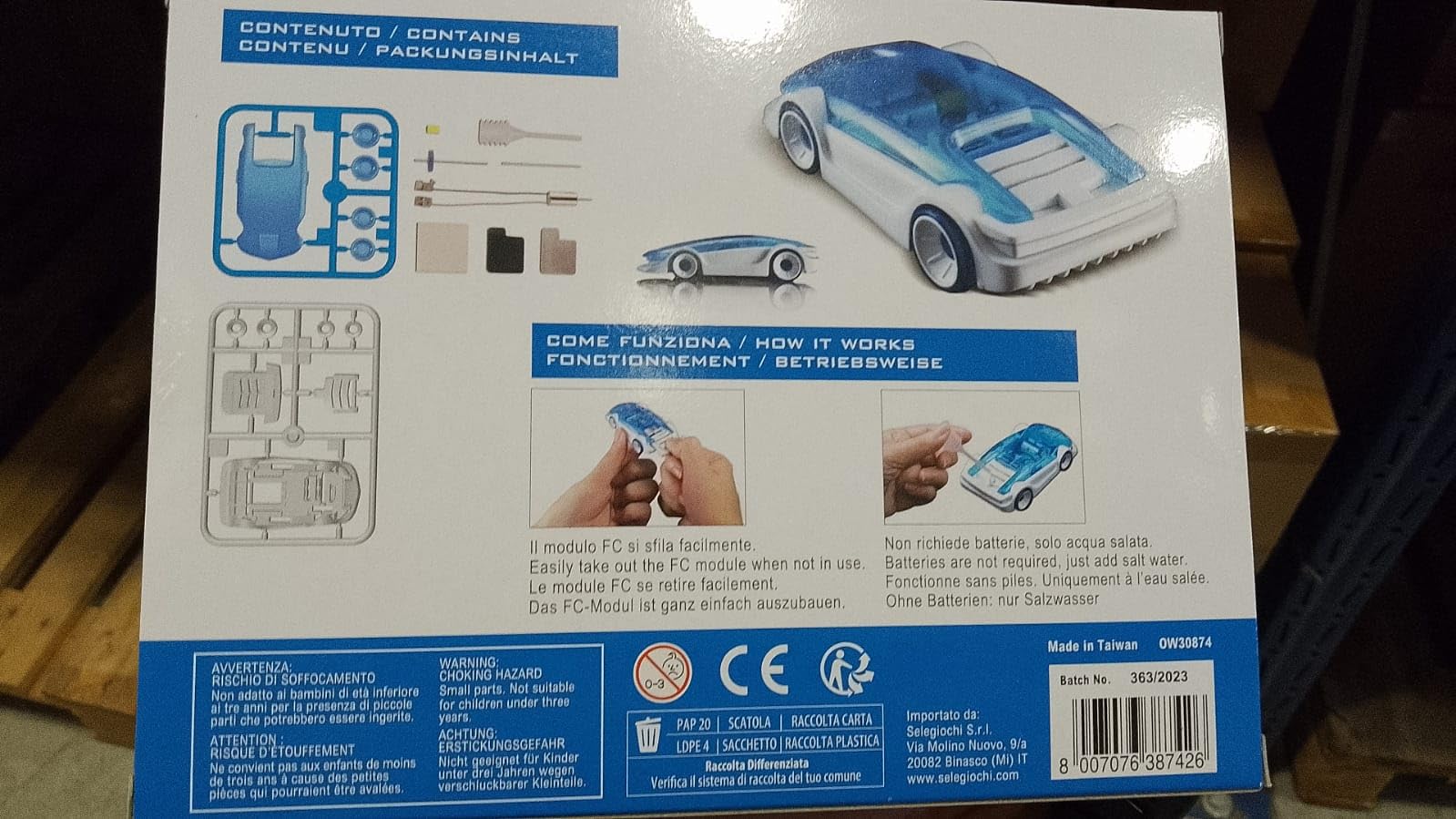 Owi Ow30874 - Automobilina Ad Acqua Merchandising Ufficiale