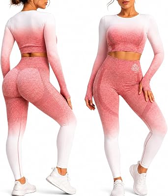 Womens 3 Piece Workout Set with Jacket High Waisted Seamless Leggings & Sports Bra Sculpting Gym Outfit for Yoga
