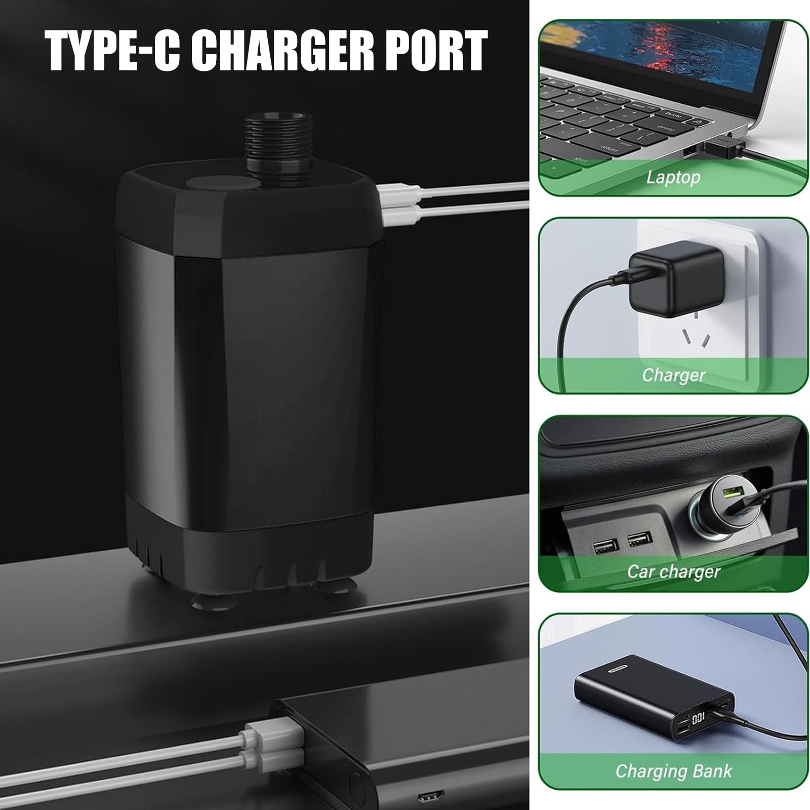 BORDEAG Douche de camping d'extérieur - 20 l - 6000 mAh - Avec pompe - Douche de camping avec batterie - Douche de camping portable pour la randonnée, le camping, les voyages, la plage, le jardin et