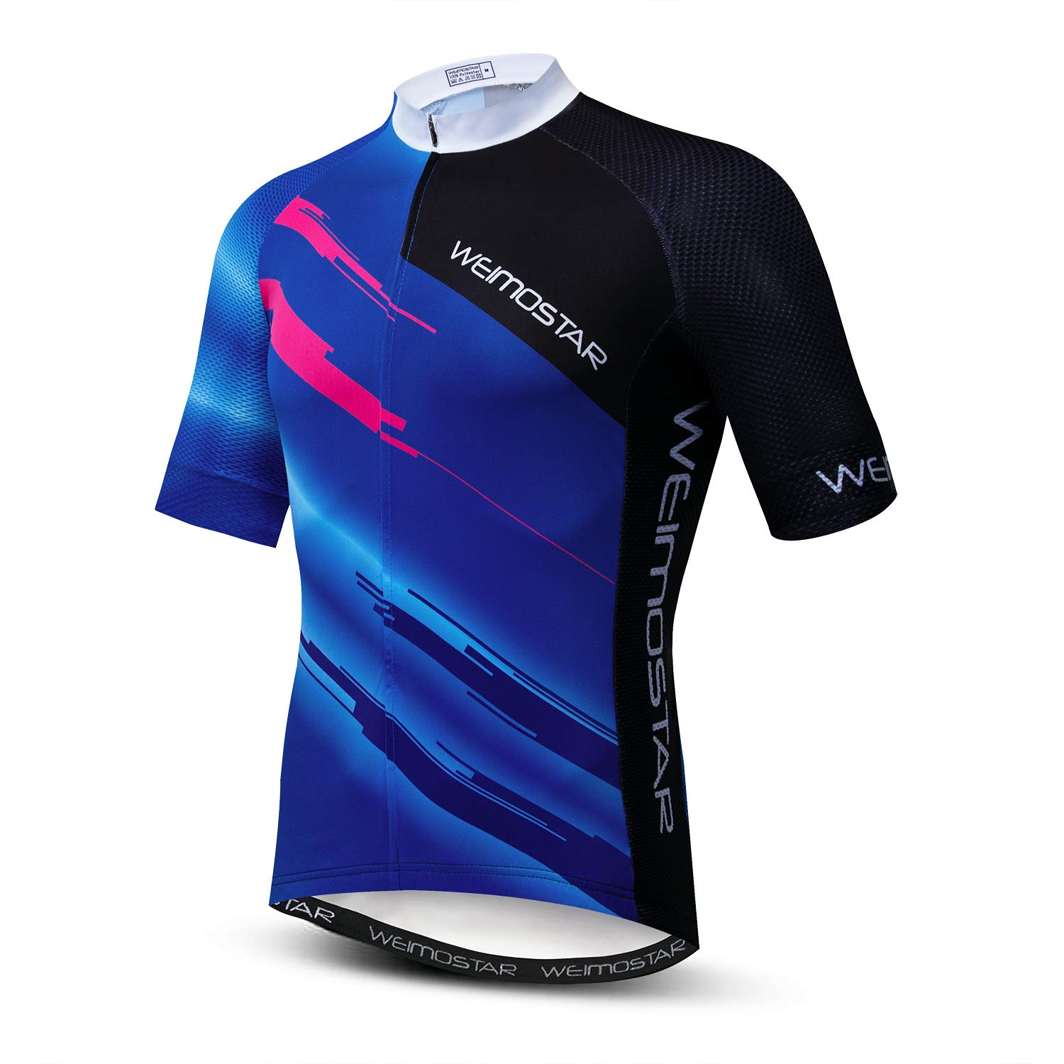 Hotlion Fietsshirt voor heren, heren, racetops, comfortabel, super ademend en sneldrogend, reflecterende rits, 3 zakken, Cd6110, XL