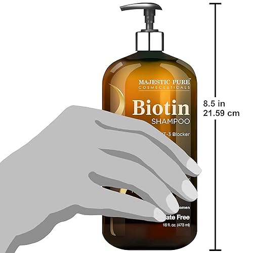 Miniatura 6 de Majestic Pure Biotina con DHT Blocker Complex Champú y Acondicionador Set (16 oz cada uno) y Acondicionador de Biotina (16 oz) Bundle