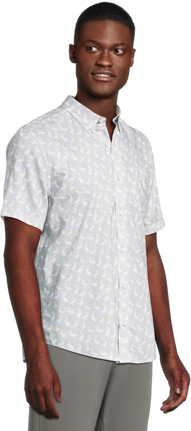 Johnston & Murphy Men's Short Sleeve Pelican Print Shirt - Image 2