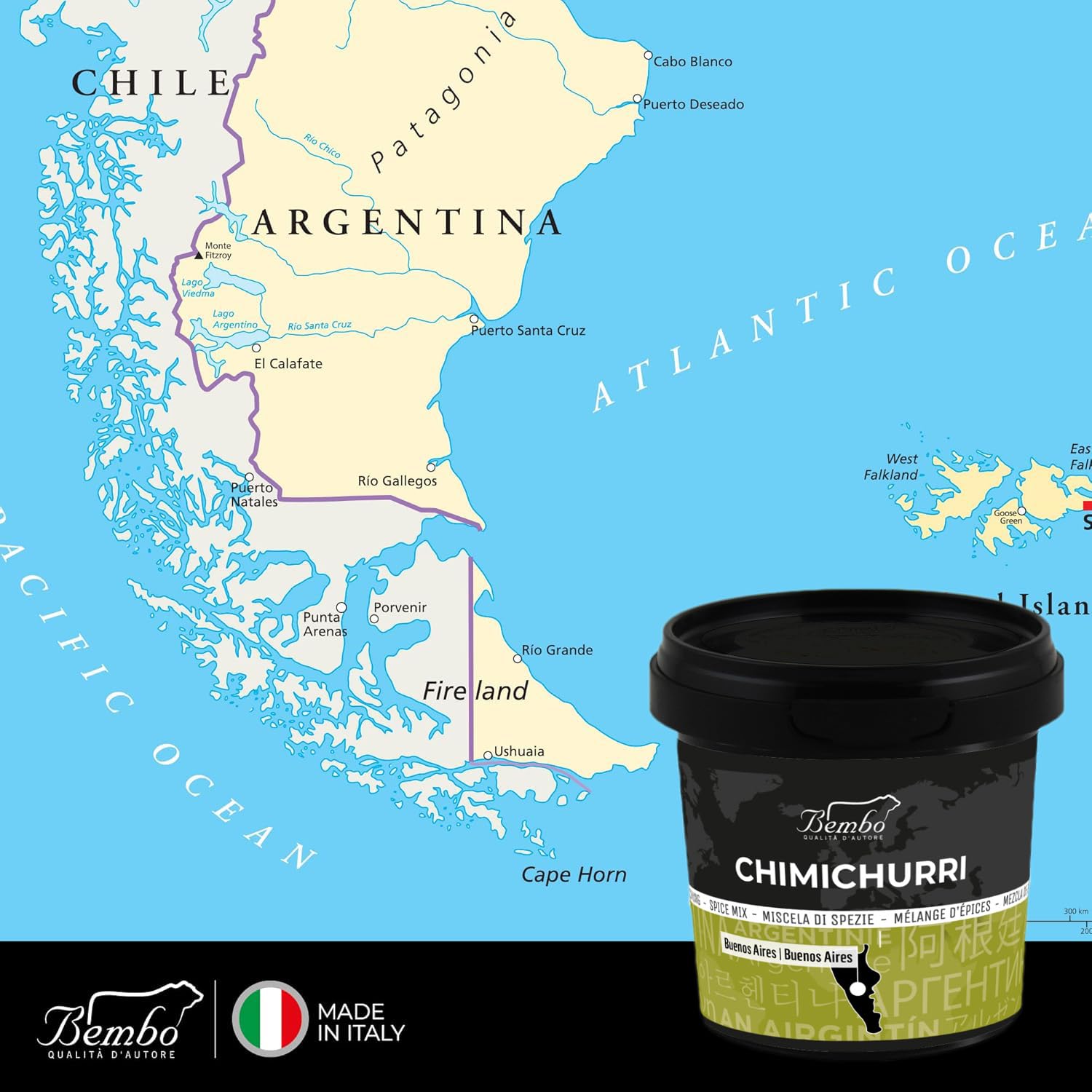 Chimichurri Rub Bembo 300 g - Per Asado, Maminha, Picanha, Pesce e Verdure – Porta il Tuo Barbecue ad un Nuovo Livello - La Miscela Regina del Churrasco - (Chimichurri 300 g)