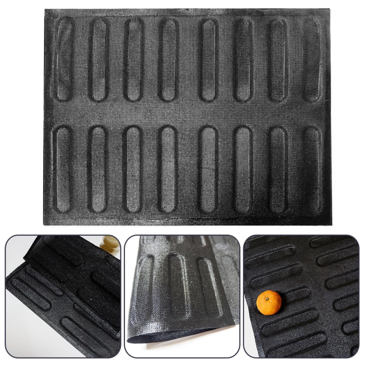 Ciieeo Molde de Silicona para Pan Francés Molde para Hornear Pan Multifunción Separadores para Cocina Diaria y Horneado Transpirable Material Resistente y Fácil de Limpiar