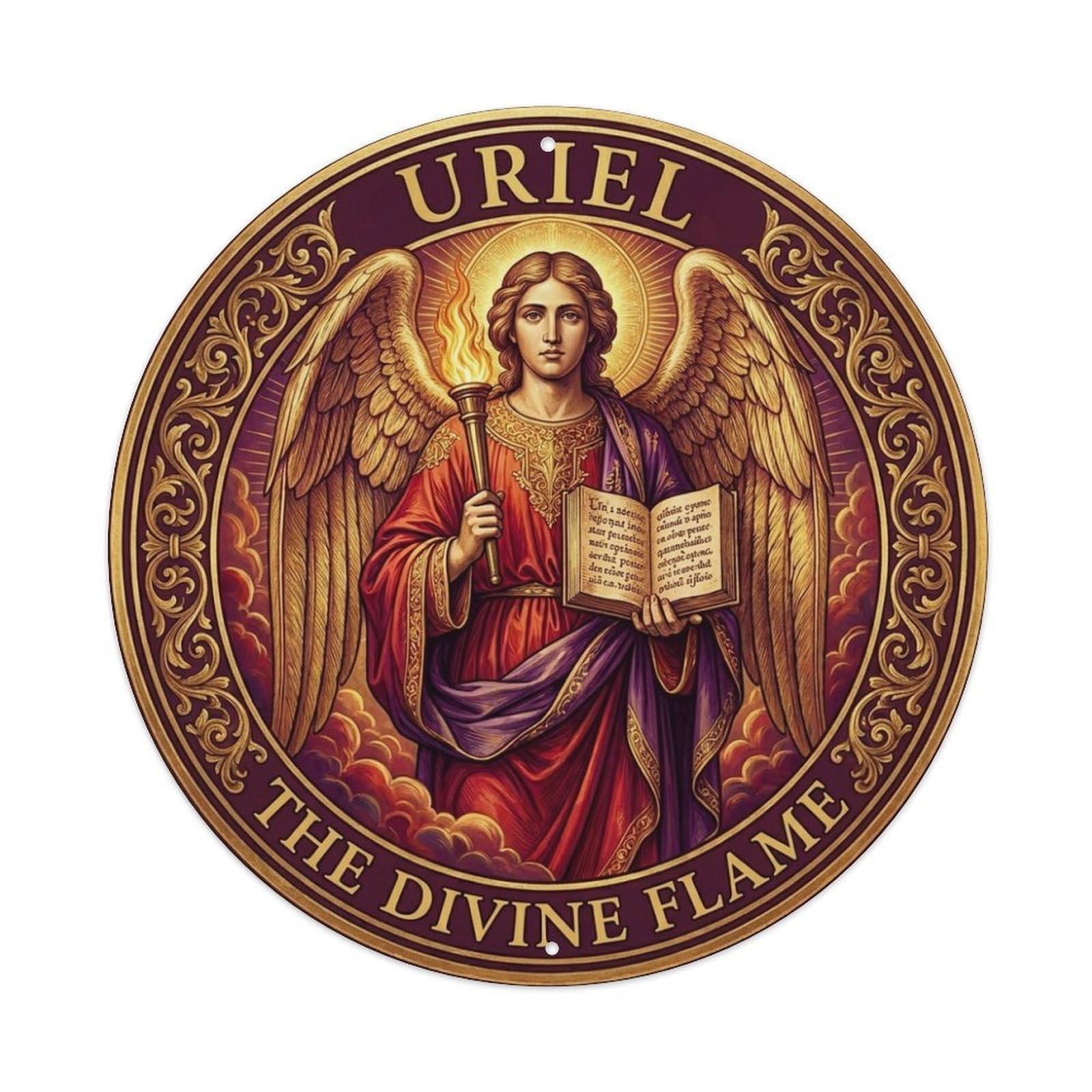 Illumination Archangel Uriel The Divine Flame Metal Tin Sign