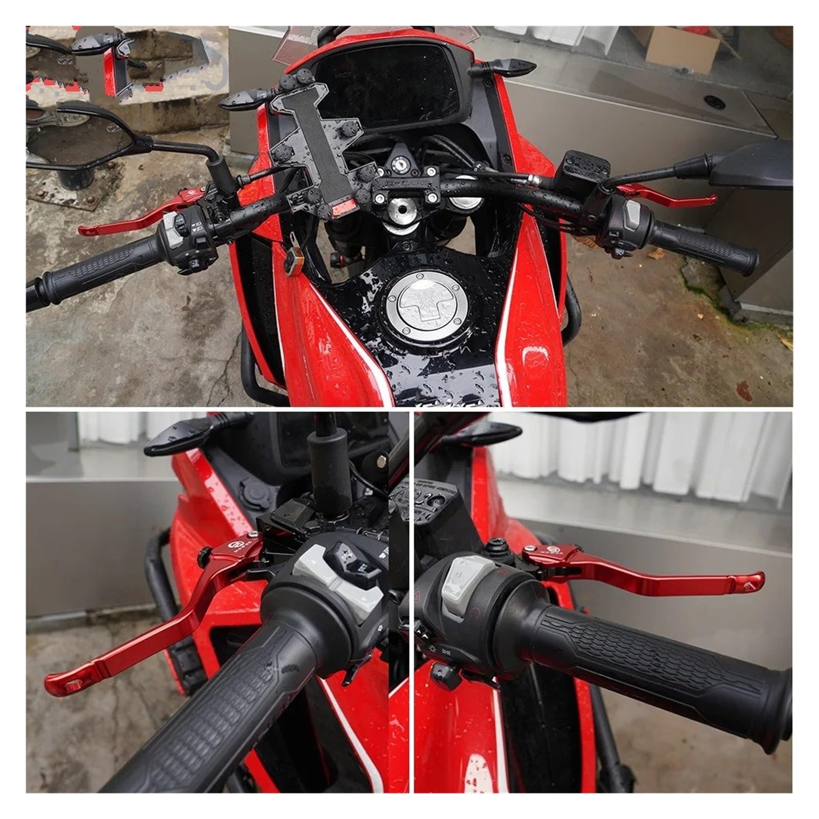 Moto Levier Frein leviers D'embrayage Pour TRANSALP750 XL750 TRANSALP 750 XL 2023 2024 Moto CNC Leviers D'embrayage Frein Poignée Confortable Levier(Le noir)