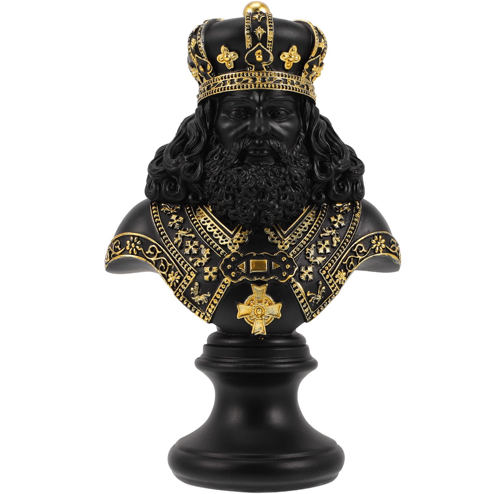 Statue de Roi D'échecs en Résine Fine, un Ornement Chic et Sculptural pour Maison