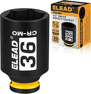 1.3cm(1/2인치) 드라이브 딥 임팩트 소켓, 36mm 미터법 6포인트 1.3cm(1/2인치) 드라이브 임팩트 액슬 너트 소켓, CR-MO 너트 소켓 세트, 오일 필터 소켓, 액슬 샤프트 너트를 쉽게 제거할 수 있는 도구